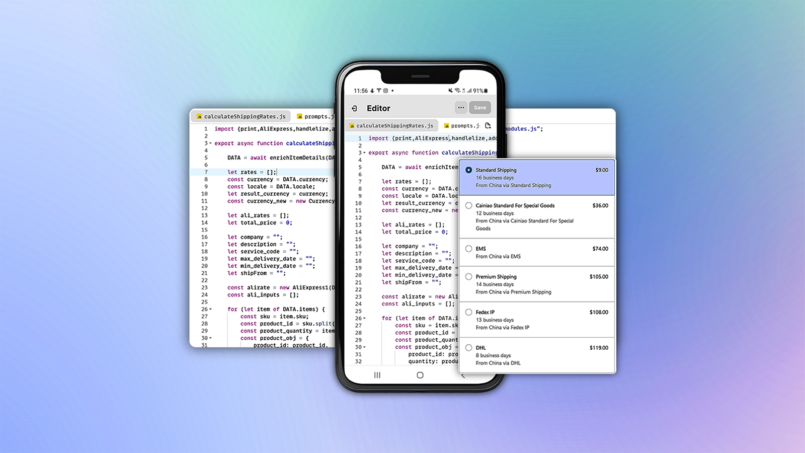 JsRates shopify app
